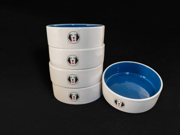 cuencos comederos perro cerámica blanca 1 litro 18 cm